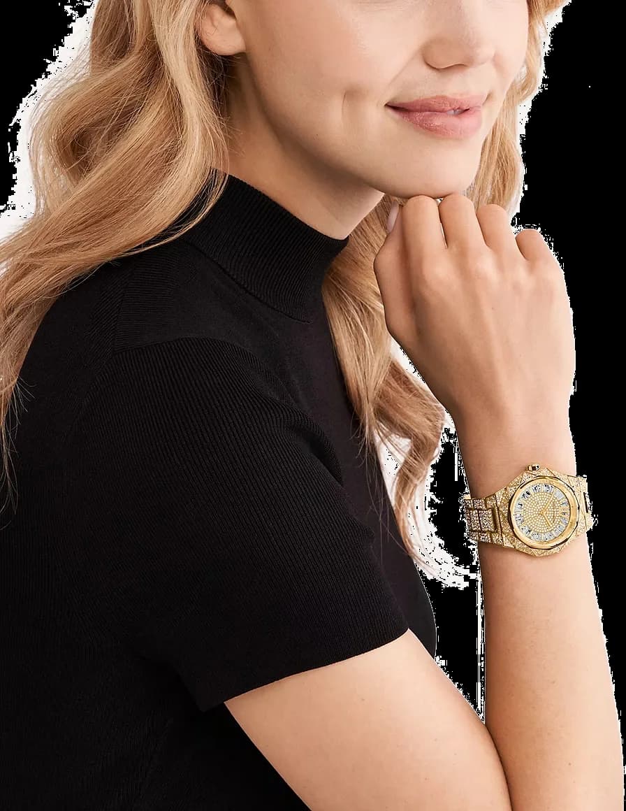 Montre Michael Kors MK7398 Raquel verso boîtier or lunette fixe minéral