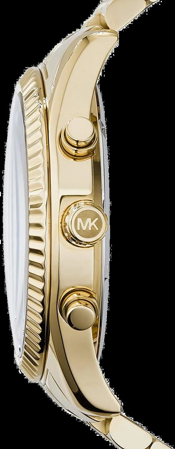 Montre Michael Kors MK8286 en Acier Doré avec Chronographe et Cadran Noir vue 2