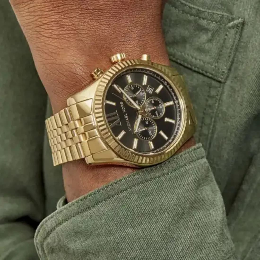 Montre Michael Kors MK8446 homme verso boîtier or