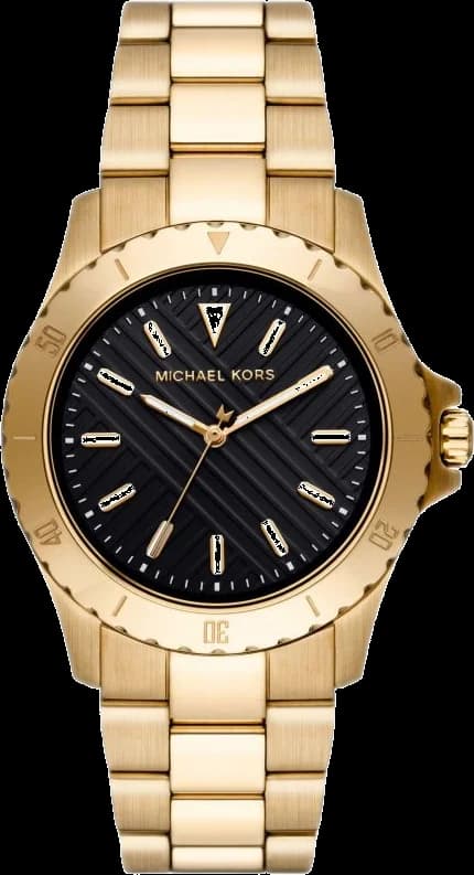 Michael Kors MK9078 cadran noir et bracelet brun — Montres Outlet