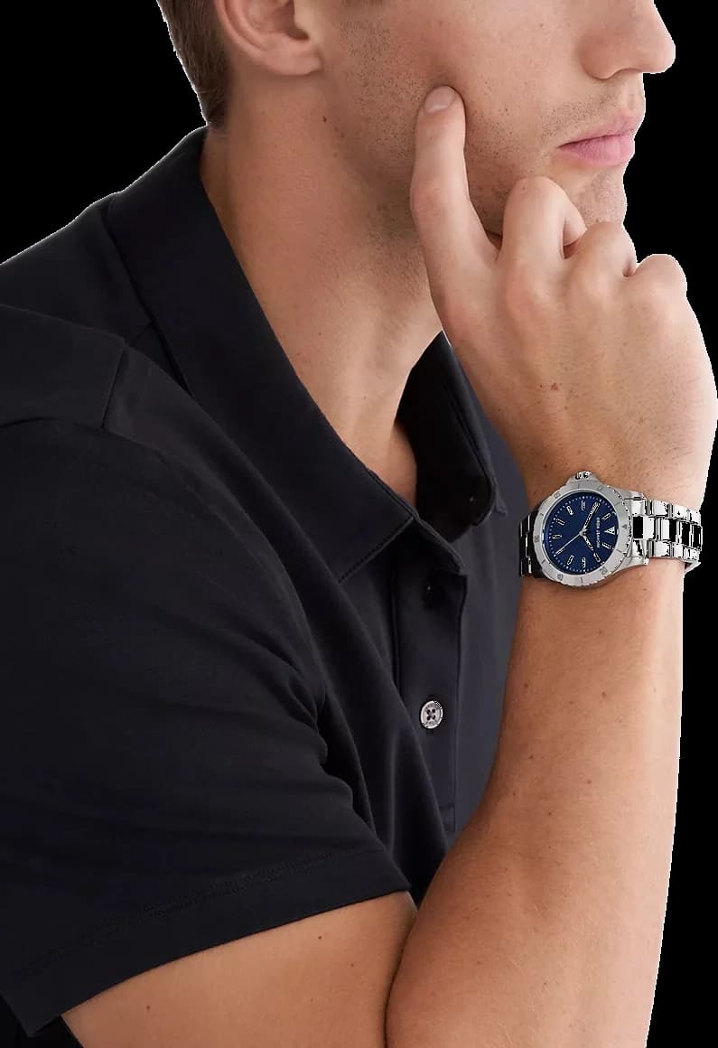 Montre Michael Kors MK9079 homme verso boîtier argent