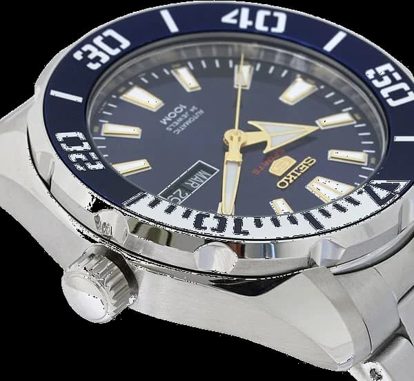 Montre Seiko SRPC51K1 homme détail cadran bleu