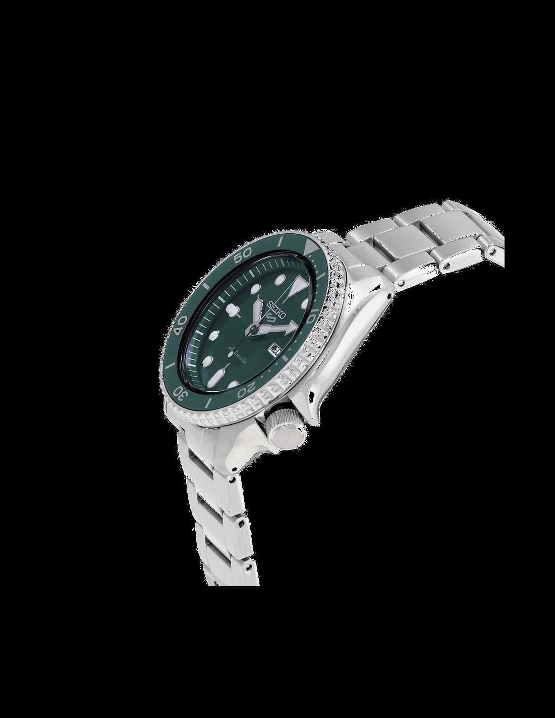 Montre Seiko SRPD61K1 homme détail cadran vert
