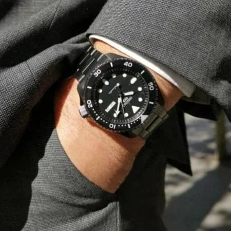 Montre Seiko SRPD65K1 homme verso boîtier noir