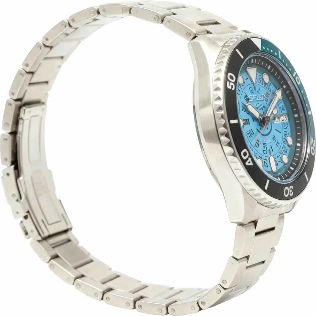 Montre Seiko SRPJ45BL homme vue de profil