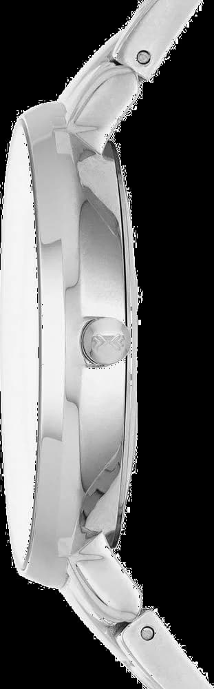 détails cadran noir et bracelet acier — Montres Outlet