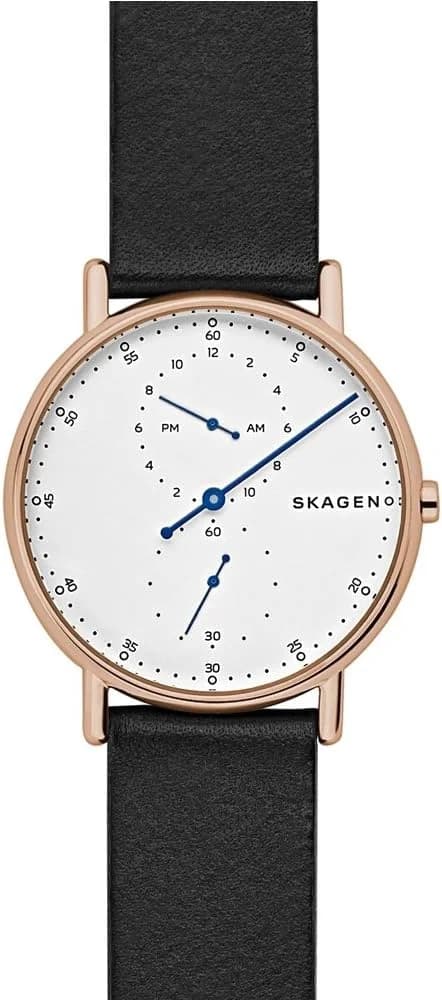 Skagen SKW6390 cadran bleu et bracelet cuir — Montres Outlet