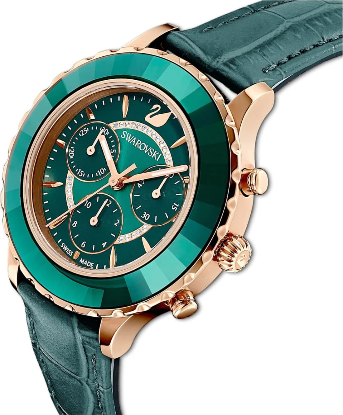 Montre Swarovski 5452498 femme détail cadran vert