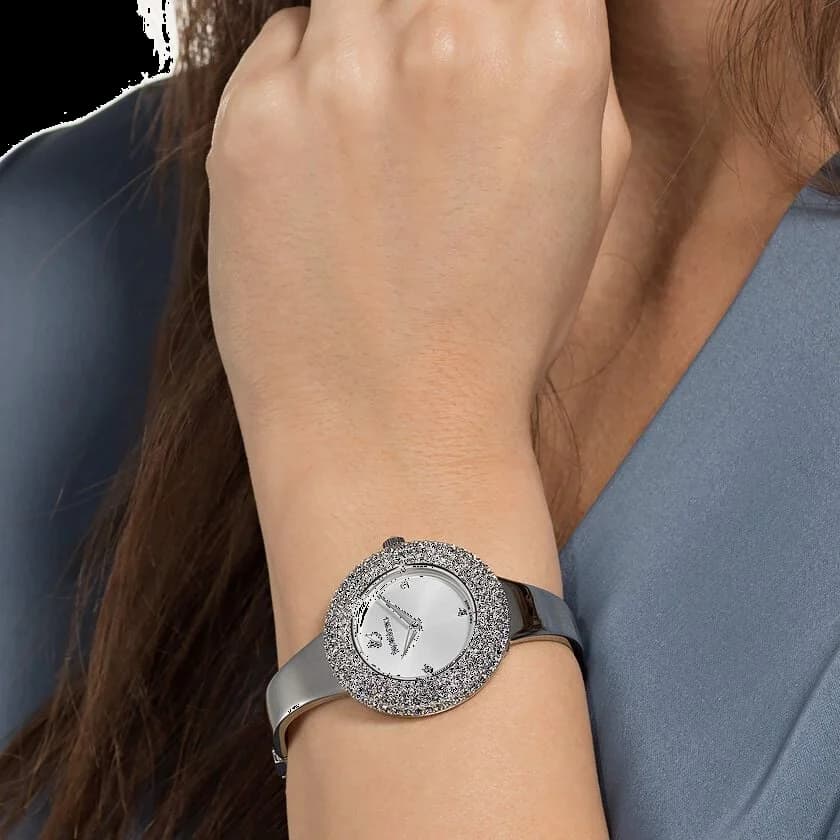 Montre Swarovski 5483853 femme détail cadran argent