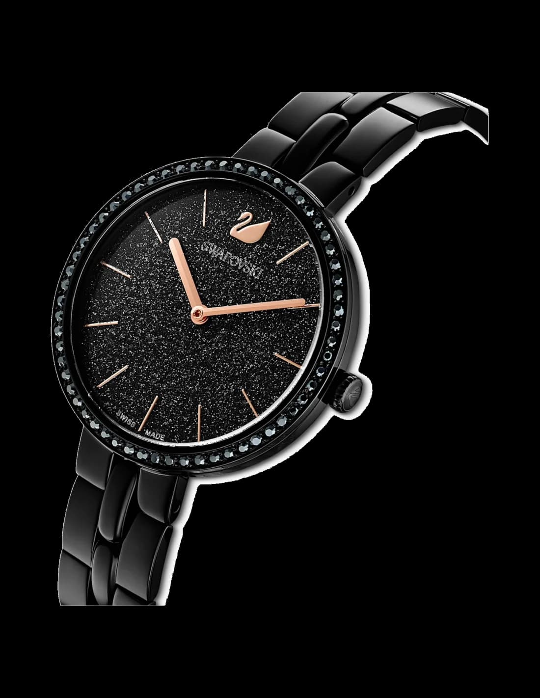 Montre Femme Swarovski Cosmopolitan 5547646 Noire en poudre de diamants vue 2