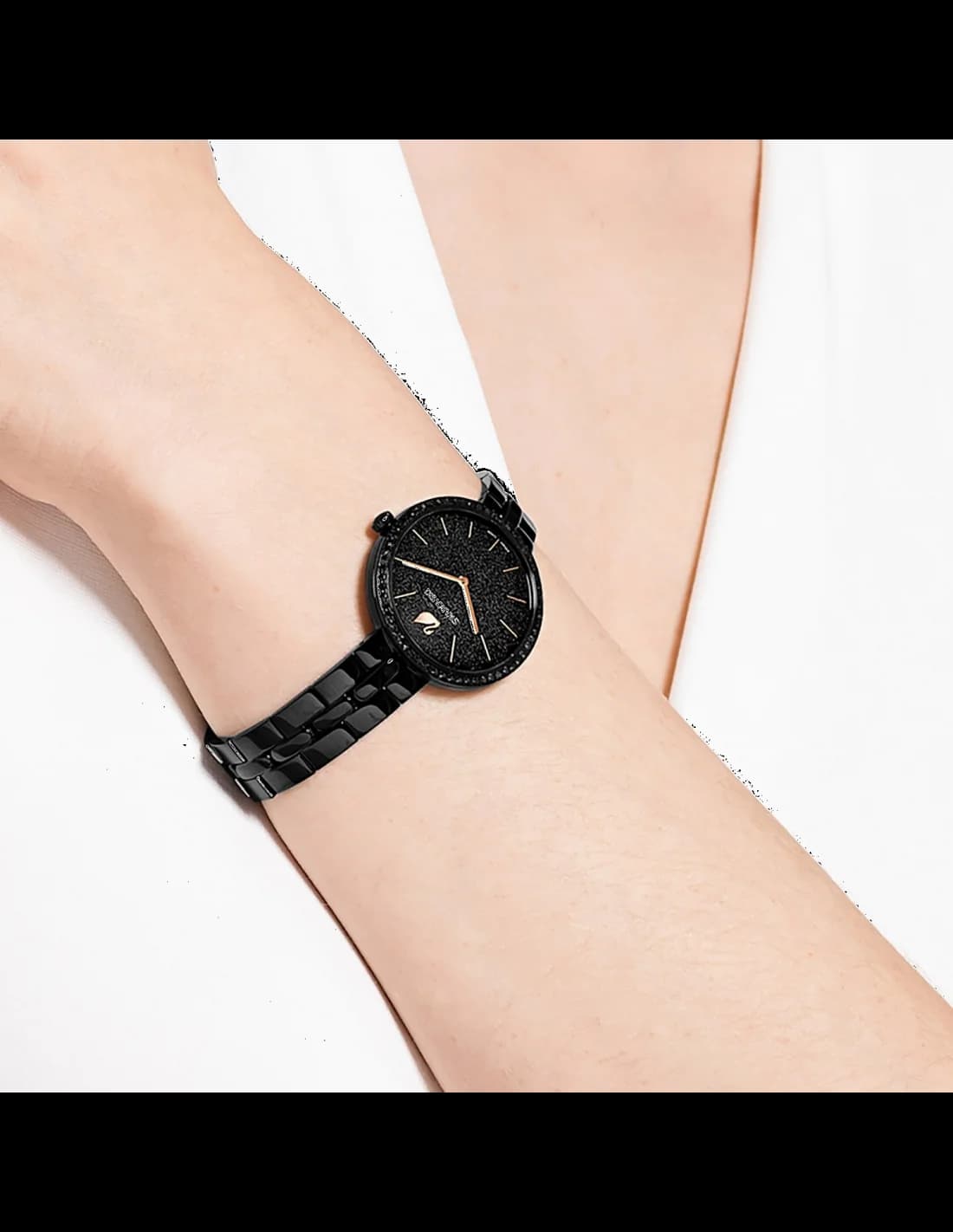 Montre Femme Swarovski Cosmopolitan 5547646 Noire en poudre de diamants vue 4