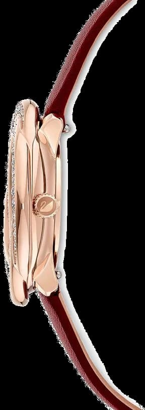 Montre Swarovski 5552780 en Cuir Bordeaux et Cadran Serti de Cristaux vue 2