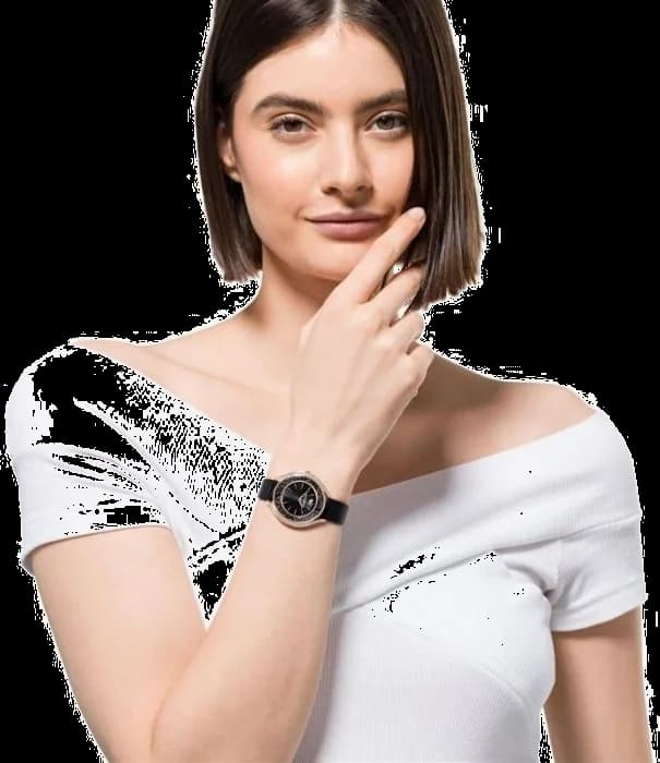 Montre Swarovski 5558634 femme détail cadran noir