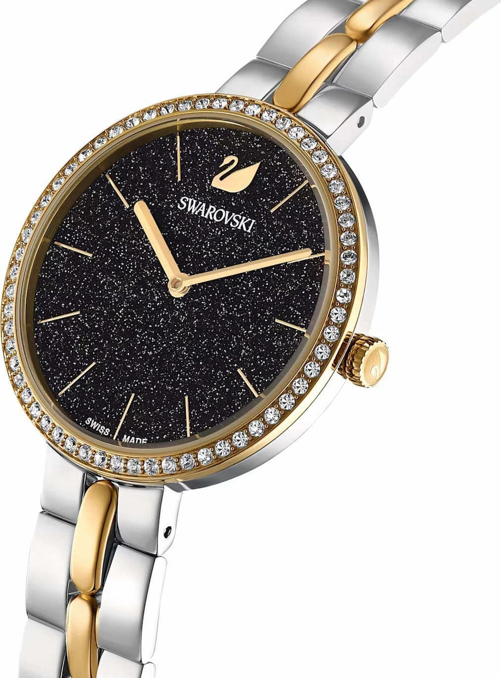 Montre Swarovski 5644072 Cosmopolitan Acier Bicolore Cadran Noir Pailleté vue 3