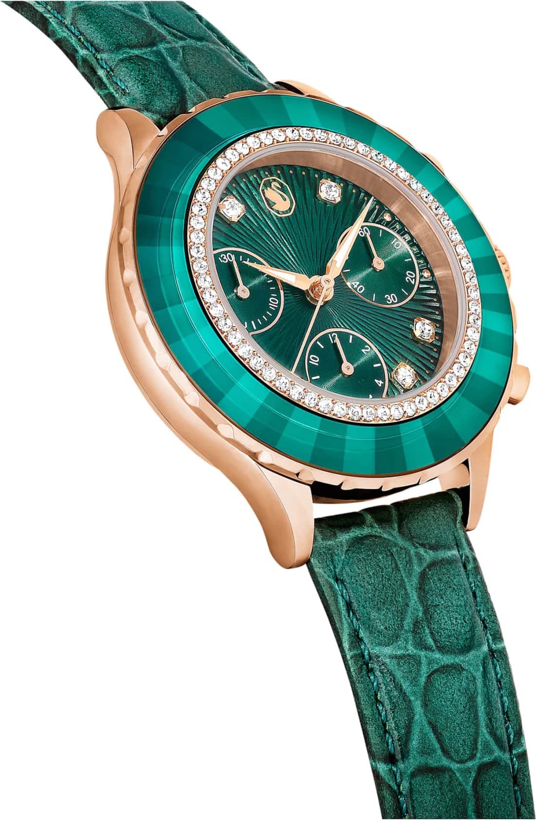 Montre Swarovski 5672931 femme détail cadran vert