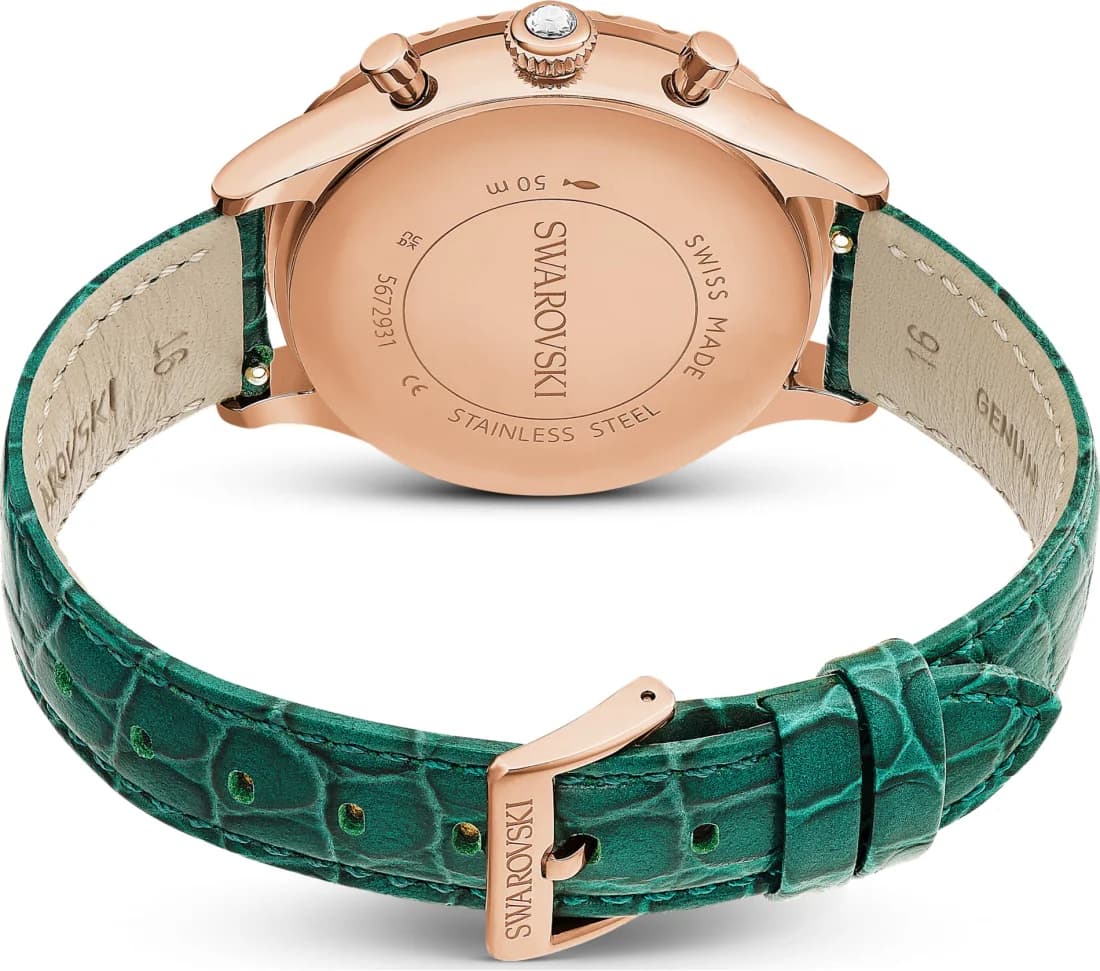 Montre Swarovski 5672931 femme détail bracelet cuir