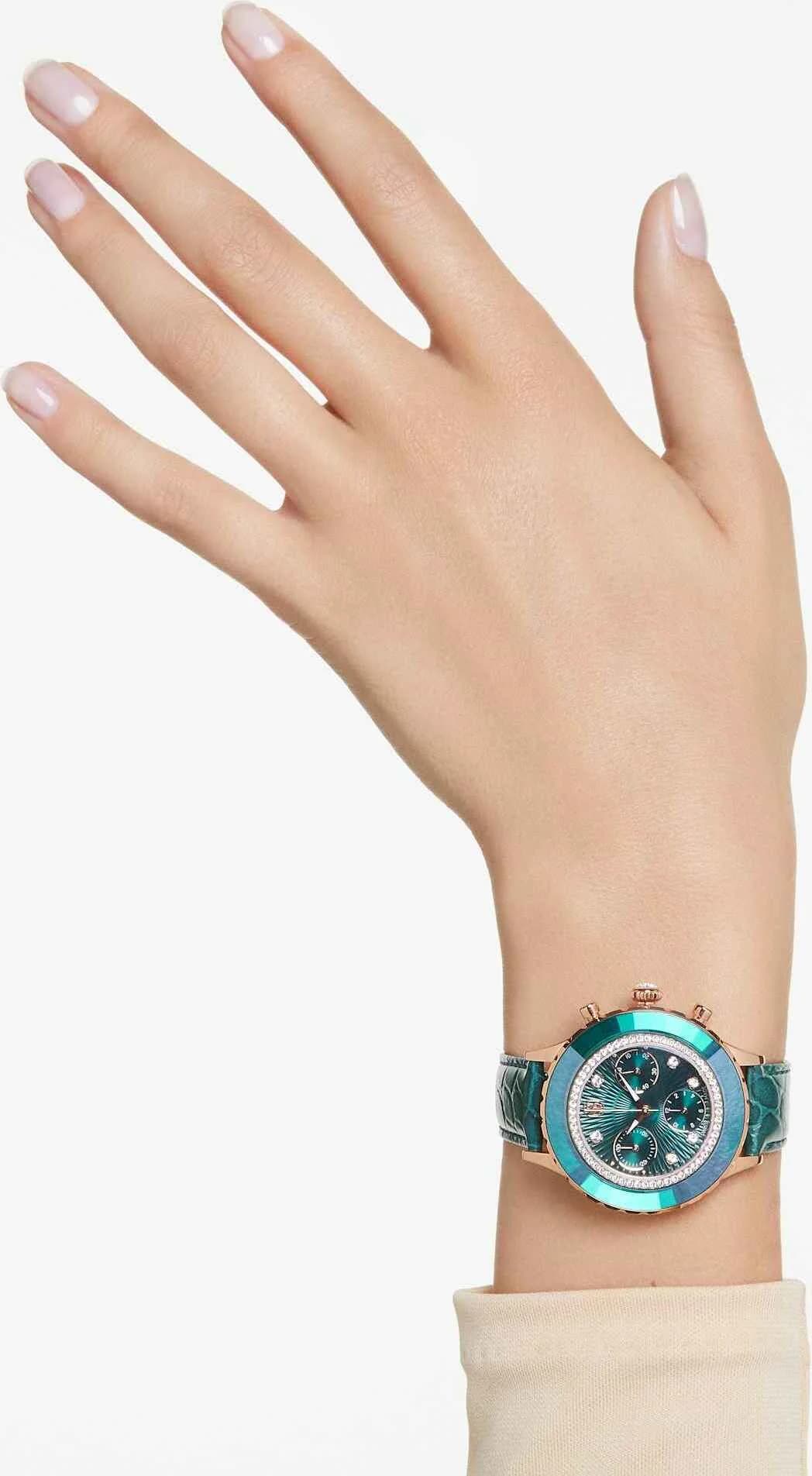 Montre Swarovski 5672931 femme détail bracelet cuir