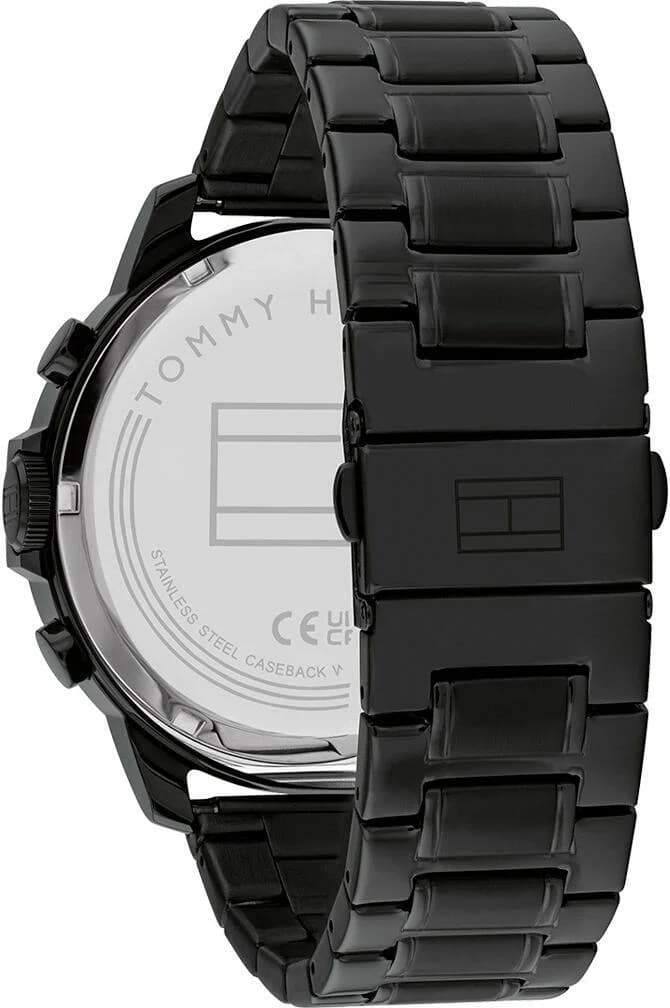 Montre Tommy Hilfiger 1710494 Luca cadran noir index bâtons fonction date