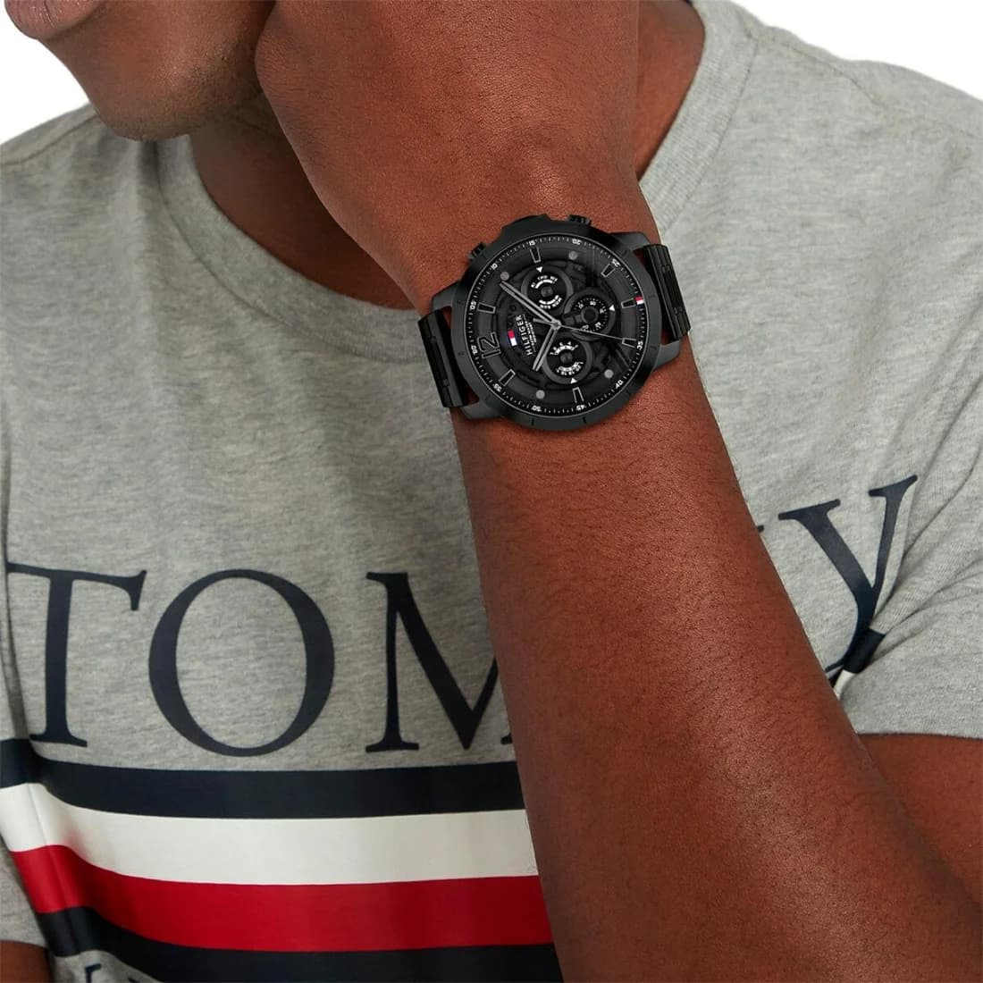 Montre Tommy Hilfiger 1710494 Luca boîtier acier inoxydable 50mm verso