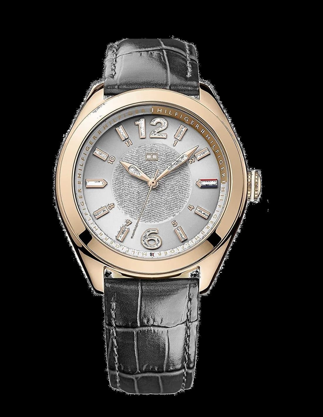 Détails du bracelet cuir de la montre Tommy Hilfiger 1781365