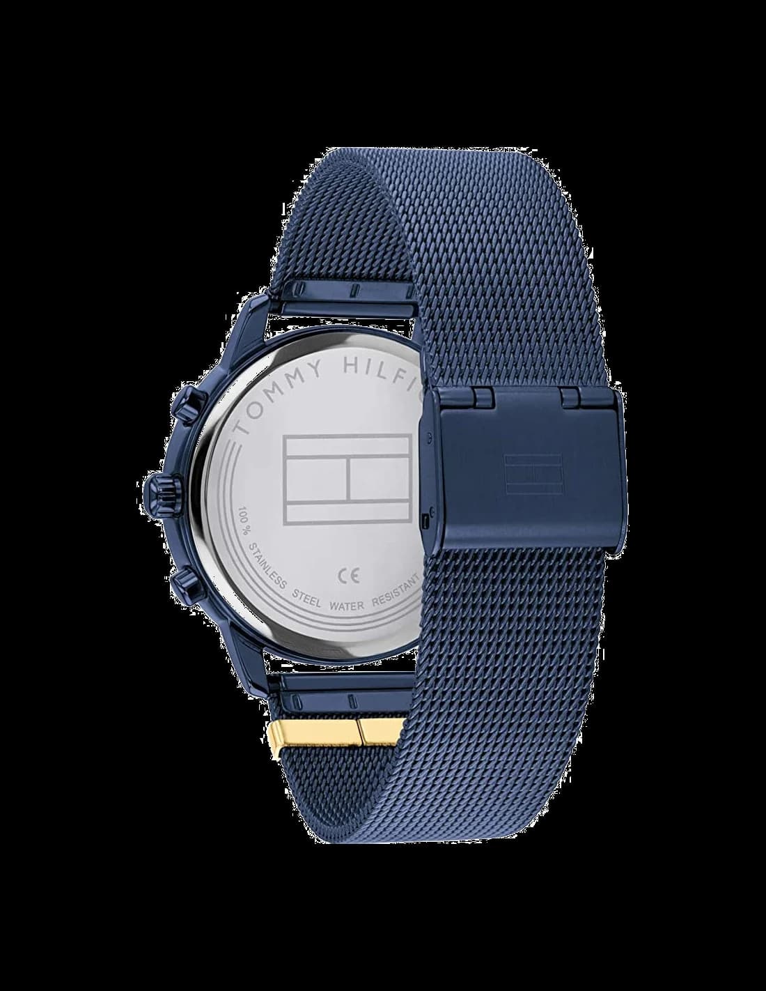Montre Tommy Hilfiger 1782305 maille milanaise bleue et boîtier anthracite vue 3