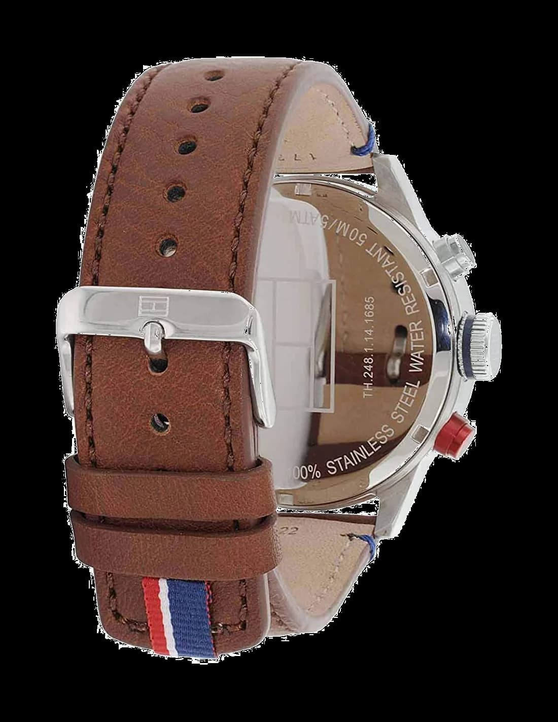 Vue du bracelet cuir de la montre Tommy Hilfiger 1791066