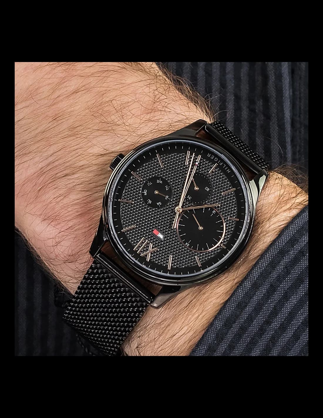 Détails du bracelet noir de la montre Tommy Hilfiger 1791420 — Montres Outlet