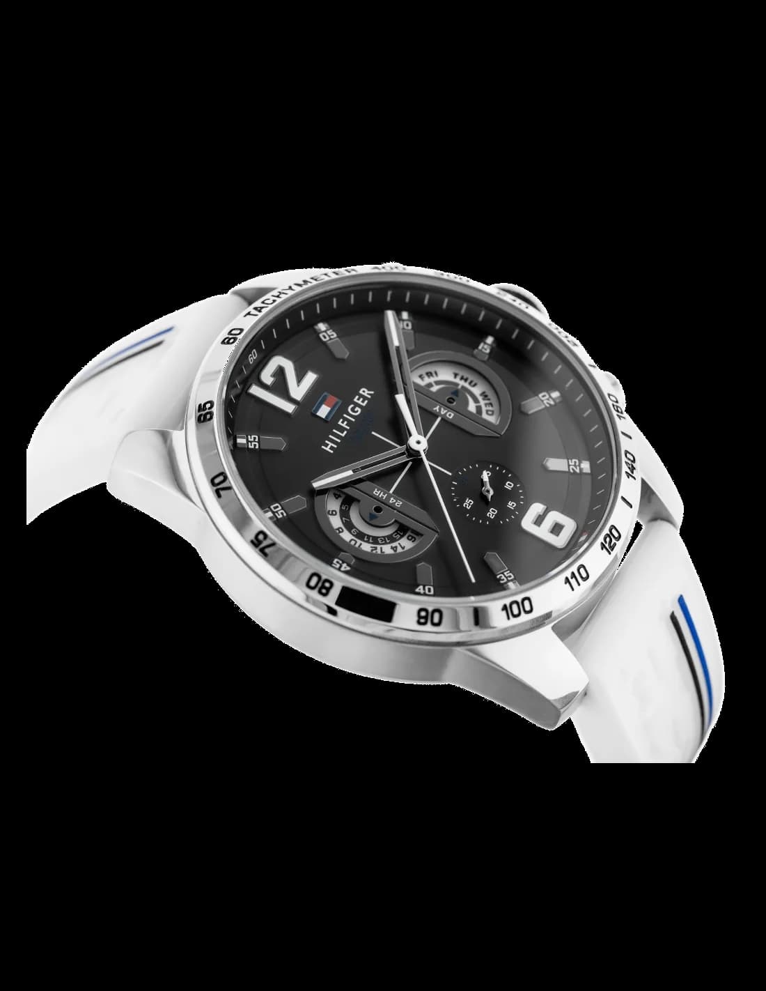 Montre Homme Tommy Hilfiger 1791475 Decker Silicone Blanc et Acier Doré vue 3