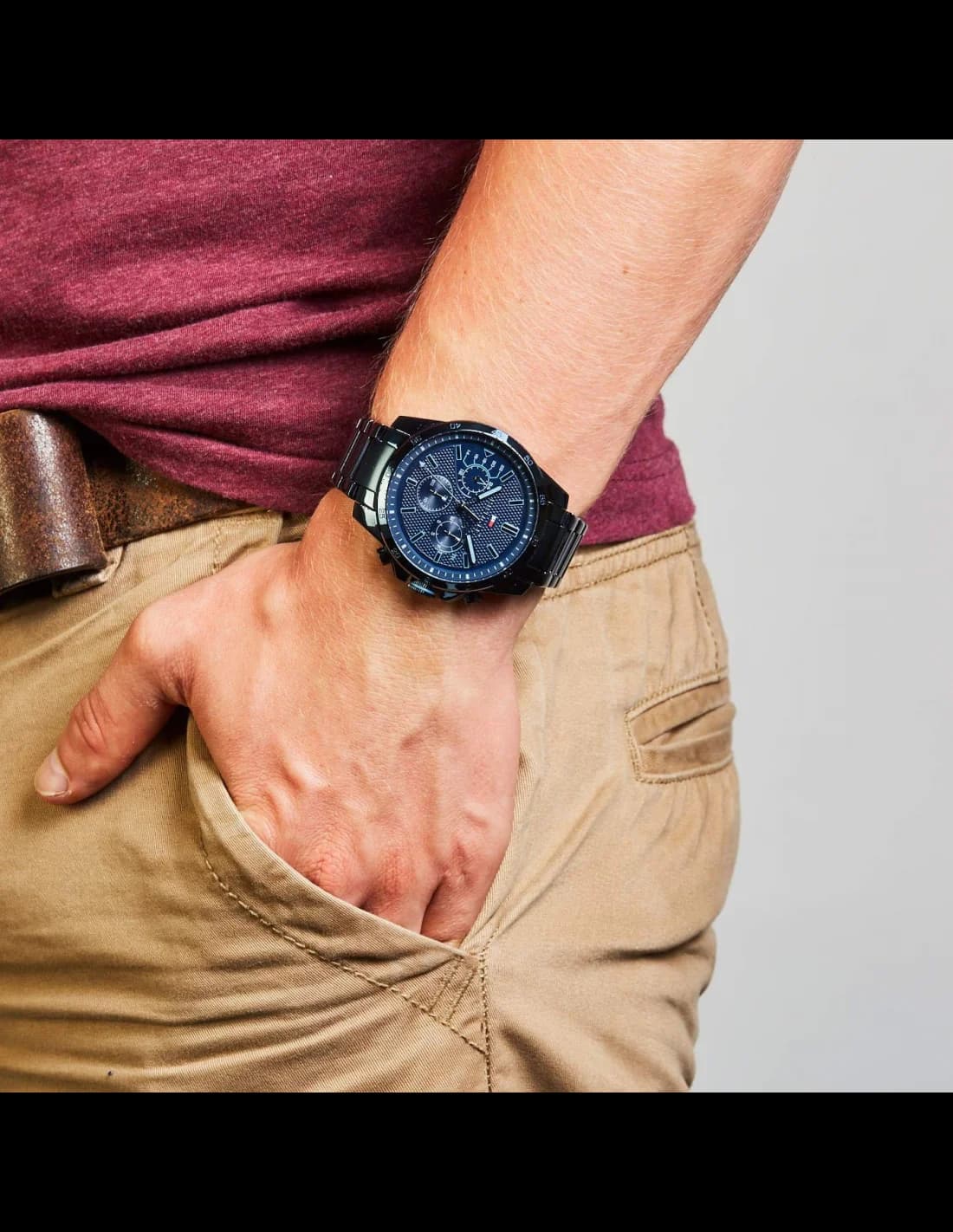 Montre Homme Tommy Hilfiger Decker 1791560 en acier bleu vue 4