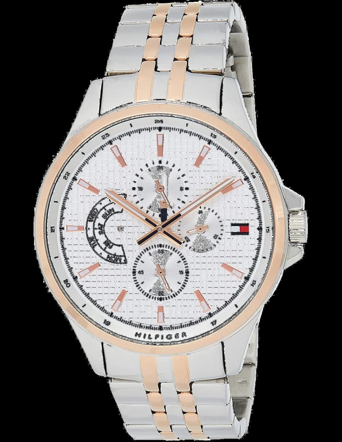 Tommy Hilfiger 1791617 — cadran bleu et bracelet marron