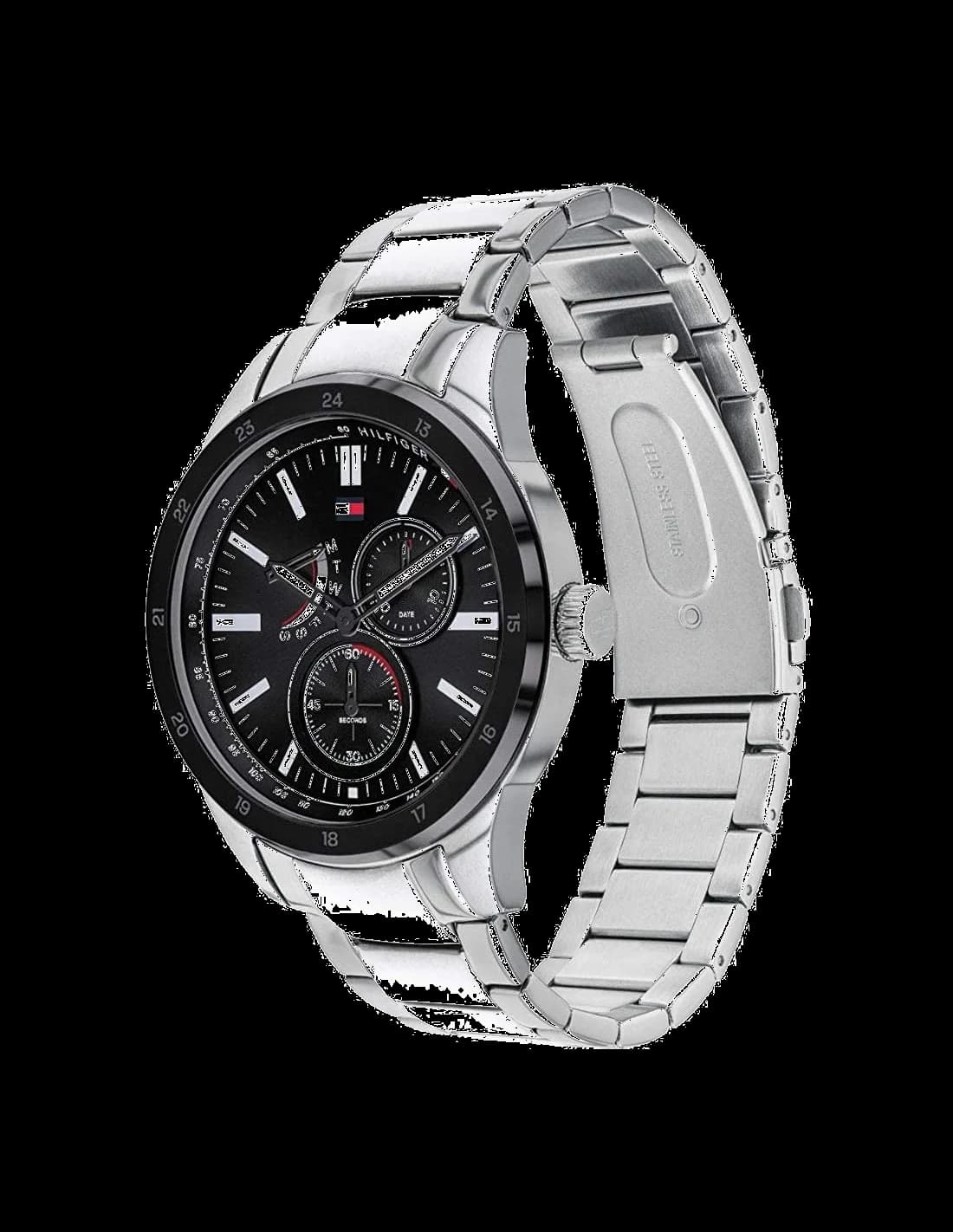 Montre Tommy Hilfiger 1791639 Austin Cadran Bleu et Bracelet Cuir Brun vue 2