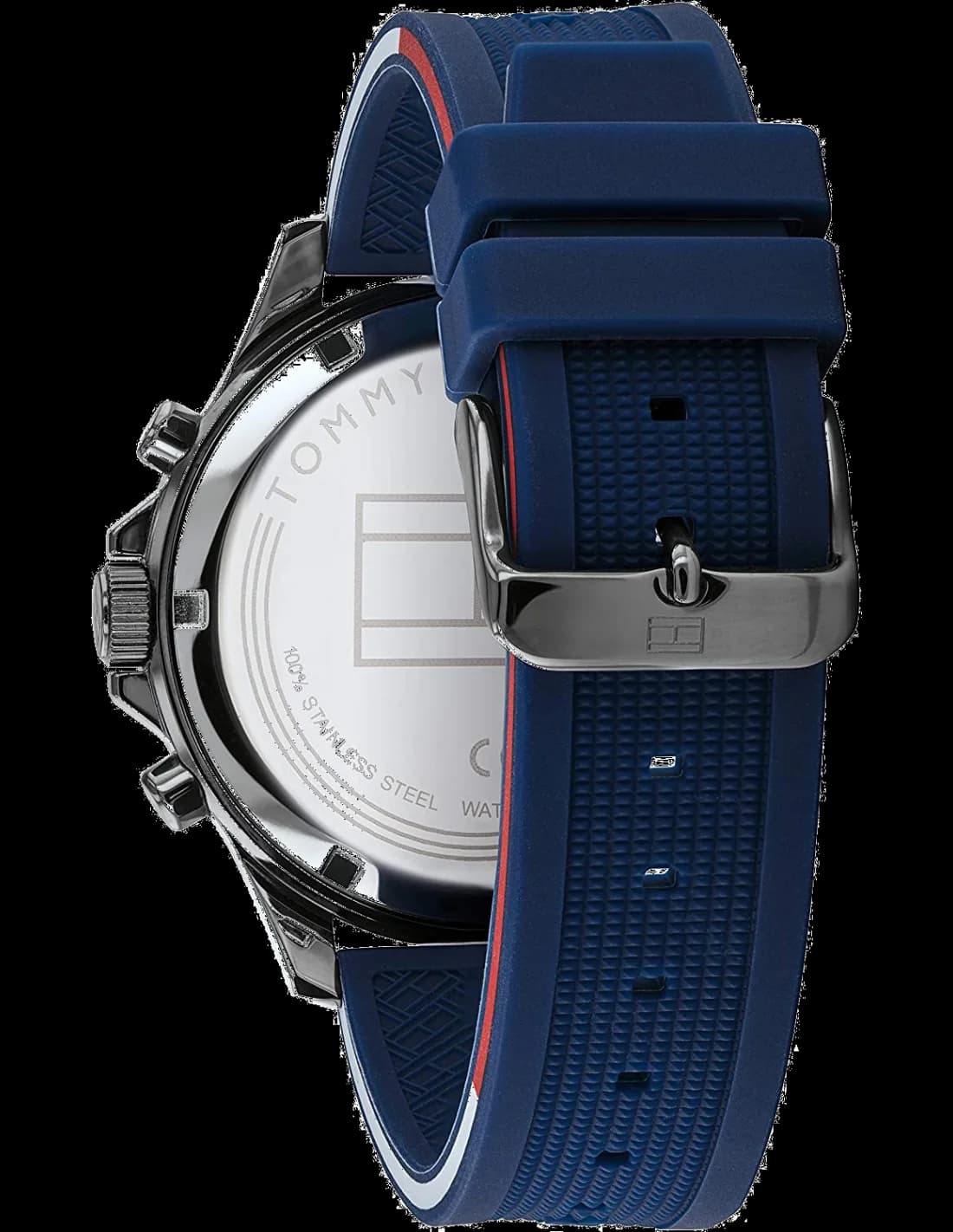 Montre Tommy Hilfiger 1791721 en Acier Doré et Silicone Bleu vue 3