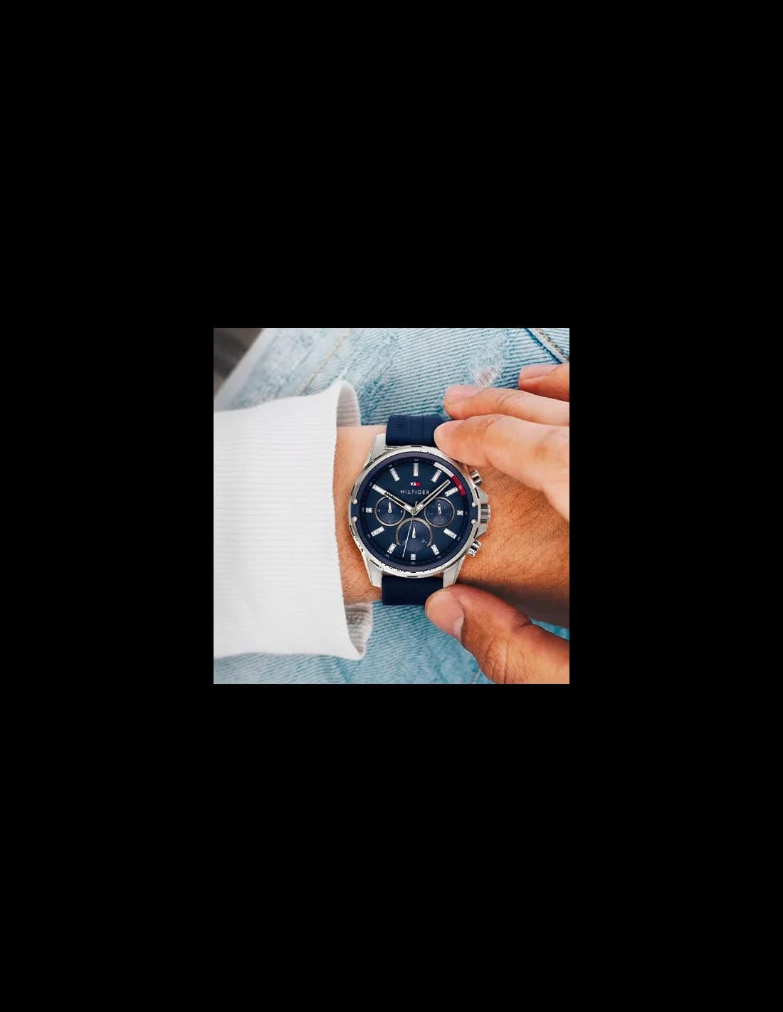 Montre Tommy Hilfiger 1791791 homme verso boîtier argent