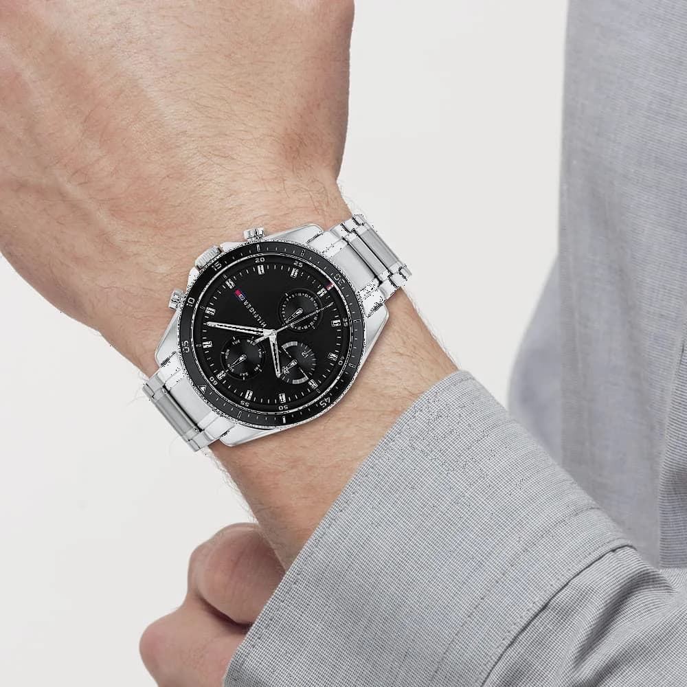 Montre Tommy Hilfiger 1791835 Parker Acier et Cadran Noir vue 2