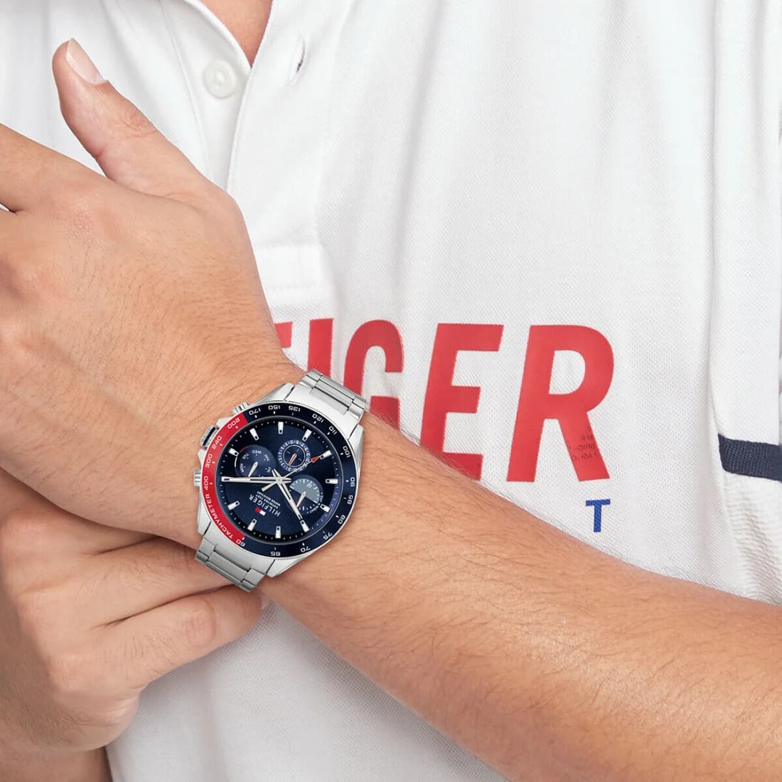 Montre Tommy Hilfiger 1791968 homme verso boîtier argent