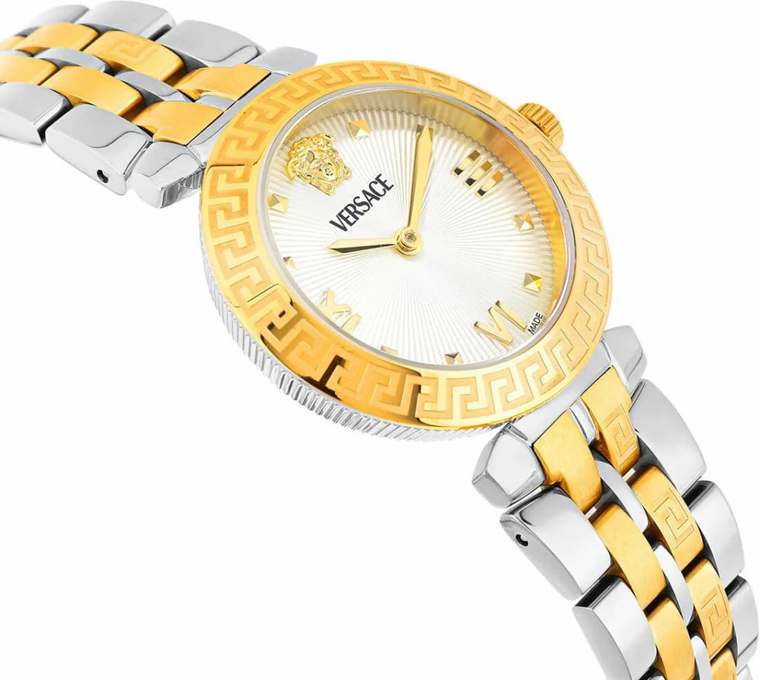 Montre Versace VEOCA0324 en Acier Bicolore et Cadran Blanc vue 2