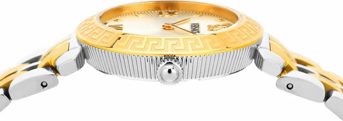 Montre Versace VEOCA0324 en Acier Bicolore et Cadran Blanc vue 3