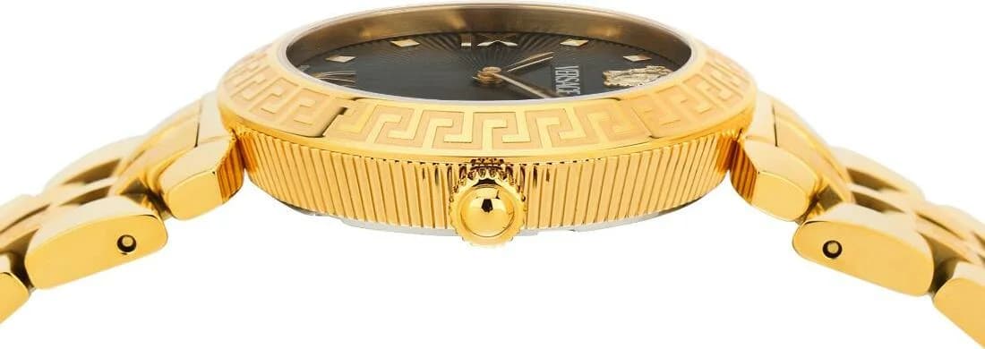 Montre Femme Versace Daphnis VEOCA0524 Bracelet Acier Doré Cadran Noir vue 3