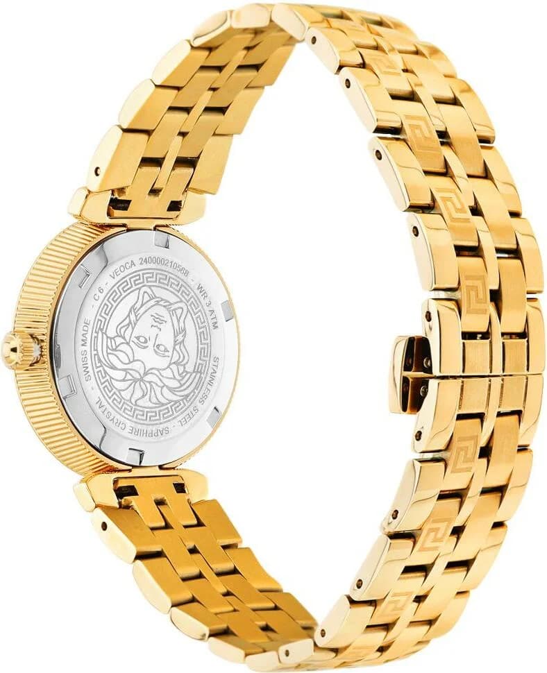 Montre Femme Versace Daphnis VEOCA0524 Bracelet Acier Doré Cadran Noir vue 4