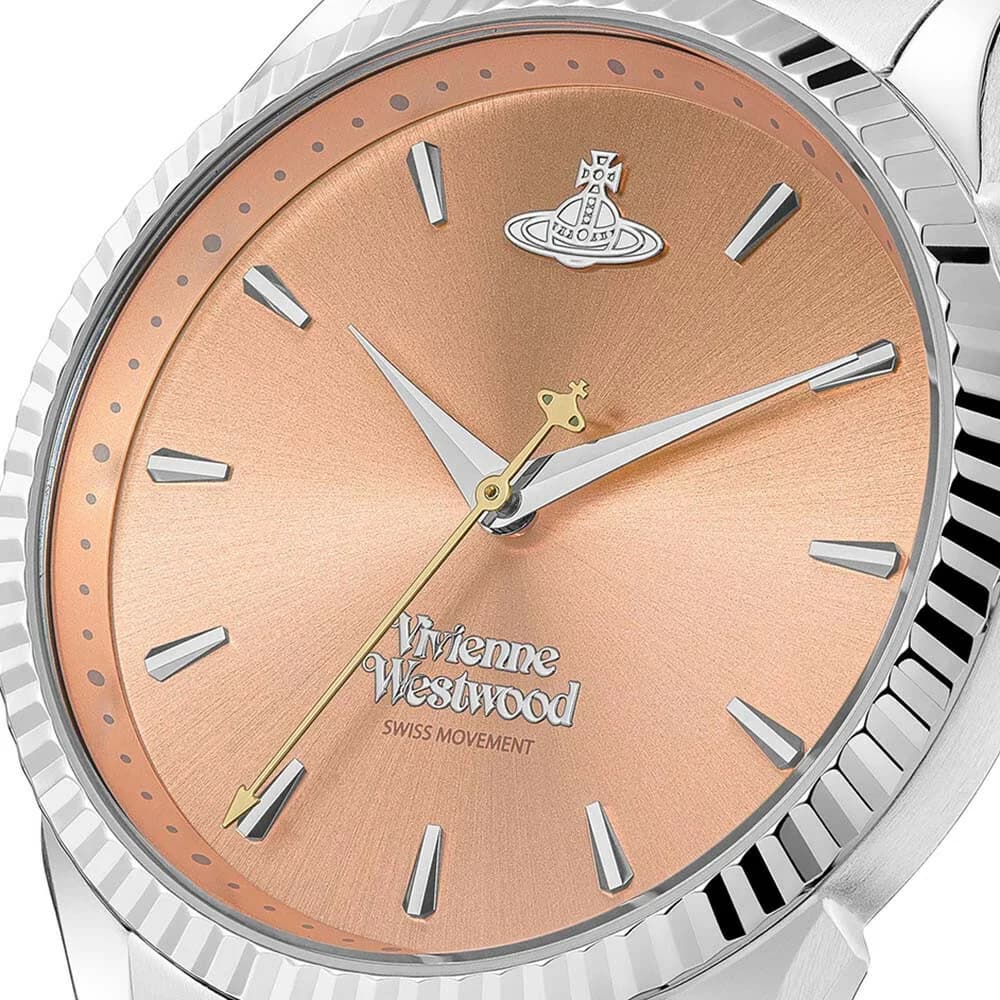 Montre Vivienne Westwood VV240PHSL femme détail cadran orange