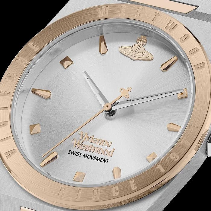 Montre Vivienne Westwood VV244SLSR femme verso boîtier bicolore