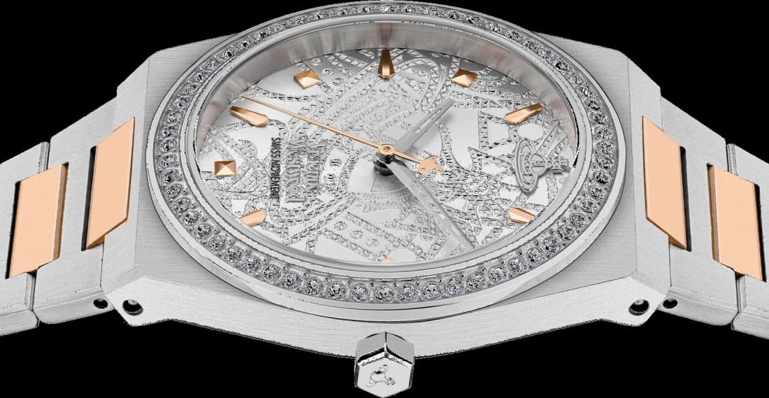 Montre Vivienne Westwood VV244WSSR femme détail cadran argent