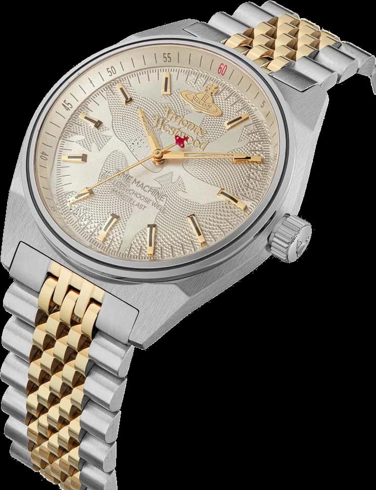 Montre Vivienne Westwood Lady Sydenham VV251WGSG profil bracelet argent or