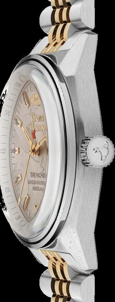 Bracelet Vivienne Westwood VV251WGSG bicolore acier boucle déployante détail