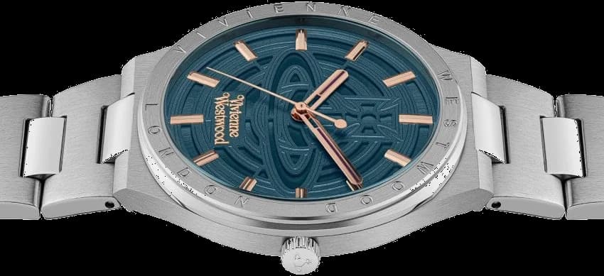 Montre Vivienne Westwood VV257TLSL femme détail cadran bleu