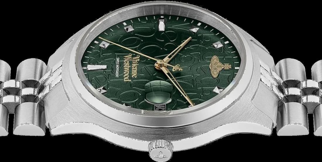 Montre Vivienne Westwood VV261GRSL femme détail cadran vert