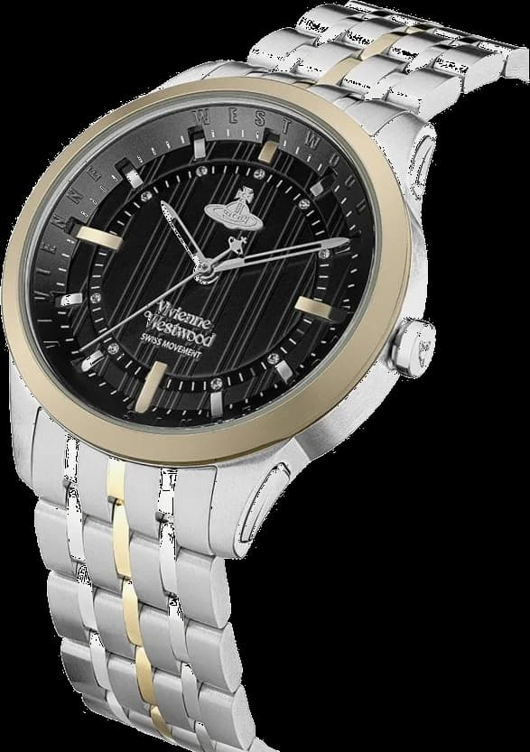 Montre Vivienne Westwood VV262BKSG femme détail cadran noir