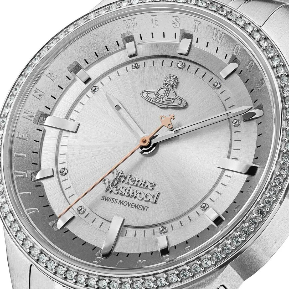 Montre Vivienne Westwood VV262WSSR femme détail cadran argent
