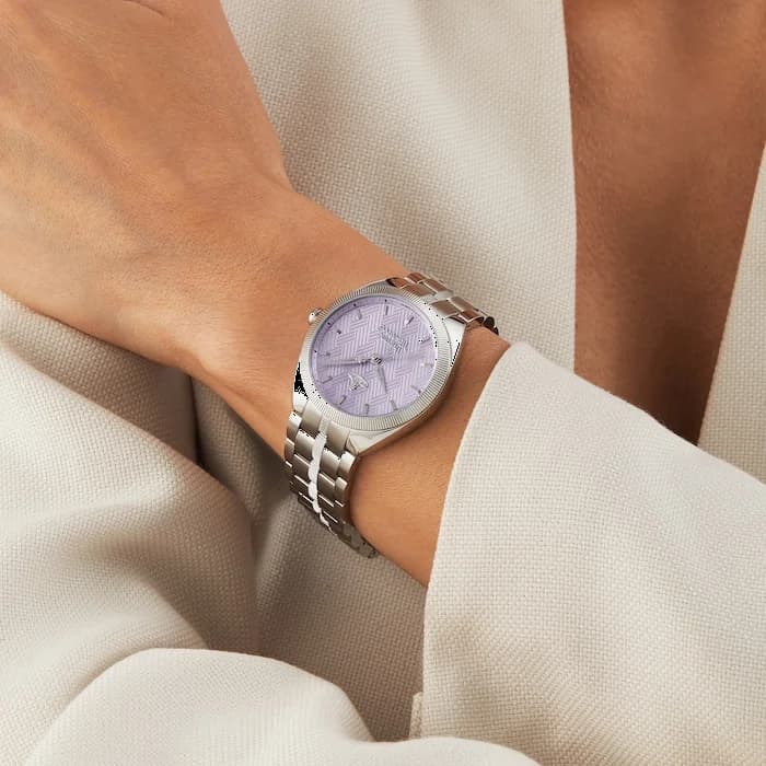 Montre Vivienne Westwood VV281PPSL femme détail bracelet acier inoxydable