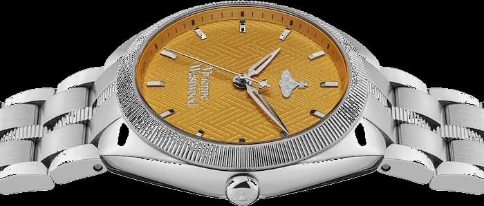 Montre Vivienne Westwood VV281TNSL femme détail cadran orange